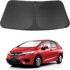 Windshield Sun Shade Compatible with Honda Fit 2015-2020 Accessories Custom Fit Sunshade Foldable Front Sun Visor Protector Blocks Sun Rays