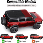 Hard Top Storage Bag Compatible with Ford Bronco 2024 2023 2022 2021, Fit Bronco Accessories 2/4-Door, Roof Panel Over First Row Seat, Portable Panel Storage Bag