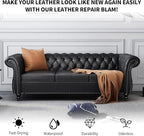 Black Leather Recoloring Balm,Leather Couch Scratch/Stain Remover,Leather Repair kit for Vinyl Furniture and Car Interior,Leather Dye Paint for Scratched and Faded Leather Couches