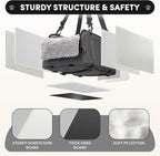 BurgeonNest Center Console Small Dog Car Seat - Portable Pet Cat Puppy Booster Armrest Carseat Up to 11lbs, Anti-Collapse Comfort Car Travel with Washable Fluffy Cushion and Pillow, Grey
