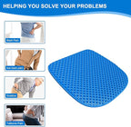 Large Gel Seat Cushion for Long Sitting with Non-Slip Cover,Soft & Breathable,Seat Cushion for Chair,Car,Office,Desk Chair,Wheelchair