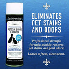 E.J. Wheaton - Pet Stain Odor Eliminator, Professional Strength Enzyme Cleaner for Dog and Cat Urine and More, Large Aerosol Spray, 20 Oz. Can