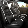 Car Seat Covers for Cadillac CTS 2003-2019, Premium Nappa Leather Car Seat Cover, Stylish Sport Seat Covers， Automobile Seat Cover Sets.(Luxury 2 Seats/Black White)