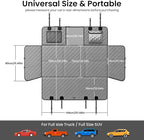 Back Seat Extender for Dogs 57 * 28.7 in, Upgraded Sofa Leather Dog Car Seat Cover for Back Seat, Foldable in the Car, Hard PVC Panels Bottom Support to 330 lbs, Full Coverage for Full Size Truck/SUV