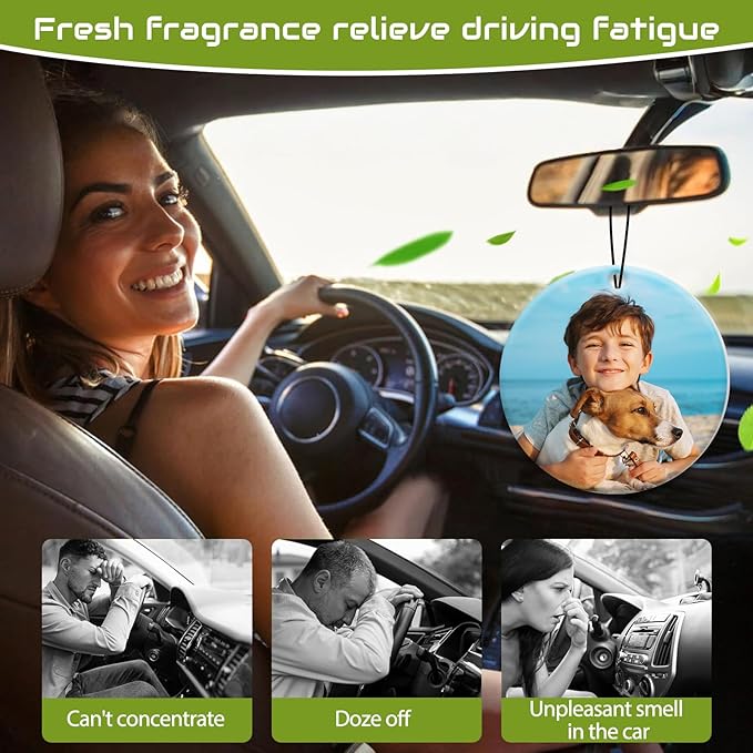 Custom Air Fresheners with Picture, Personalized Air Freshener for Cars, Customized Photo Gift with Scents for Family and Lovers