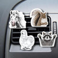 WIRESTER Set of 4 Fresh Scented Car Air Freshener Vent Clip, Decorative Accessories, Interior Decoration for Cars - Dogs, Cats, Animal