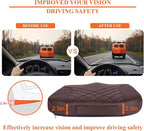 kingphenix Premium Car Seat Cushion, Memory Foam Driver Seat Cushion to Improve Driving View- Coccyx & Lower Back Pain Relief - Seat Cushion for Car, Truck, Office Chair (Leather Brown)