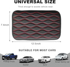 Car Center Console Cushion Pad, 12.48×7.40 Inches Waterproof Car Armrest Seat Box Cover, Comfortable PU Leather Vehicle Armrest Cover Protector, Car Decor Interior Accessories (Black＋Red)