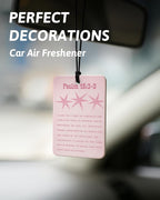Hot Pink Western Christian Air Freshener 4 Pcs, Christian Angel Bible Verse Cowgirls Hanging Air Freshener for Cars Closet Drawer Books, Religious Car Accessories Mirror Decor for Women