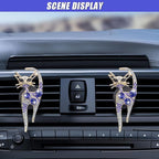 2PCS Car Vent Clips, Bling Cat Air Conditioning Outlet Clip, Crystal Rhinestone Auto Diffuser Clip, Cute Car Accessories for Women, Vehicle Interior Decoration (Blue)