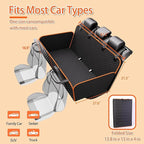 Back Seat Extender for Dogs - Large Space, Heavy-Duty Dog Car Seat Cover for Back Seat with Hard Bottom Holds 420lbs, Waterproof 600D Upgraded Material Dog Hammock for Car,Easy to Use and Clean(black)