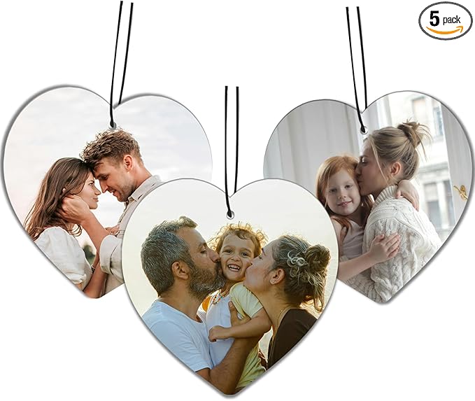 Custom Air Freshener for Car - Personalized car Air Freshener, Double Sided Print Photo/Logo With Scents Freshener, Smell Fresheners With Picture for Wardrobe, Bathroom, Car Hanging Deco