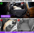 Large Dog Car Seat,PU Leather Back Seat Extender for Dogs,Waterproof Dog Seat Cover for Backseat, Pet Bed for Car Hammock
