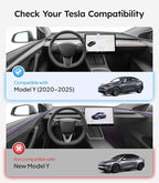 Wigoo Tesla Model Y Sunshade Roof [Never Sag, Nano Ice-Crystal Coatings] 3-Gen Heat Insulation Glass Roof Sun Shade, Accessories for Tesla Model Y 2020~2025, Black
