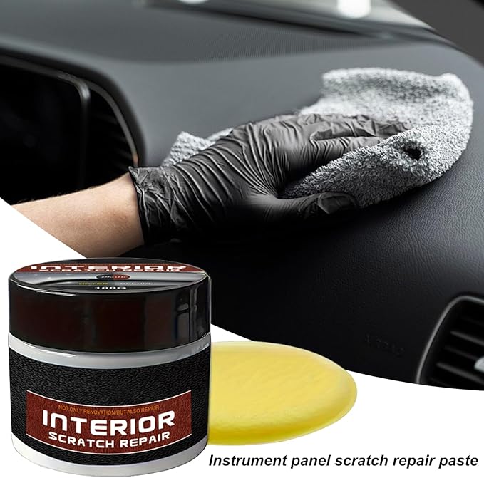 Dashboard Restorer for Car Interior, Sturdy and Long-Lasting Finish, 100g, UV Protection Dashboard Wax, Car Scratch Repair Kit, UV Protection and Anti-Fade Formula, for Daily Use Or Resale Value