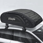 Aerodynamic Car Rooftop Cargo Carrier Bag - Soft Roof Top Luggage Bag for All Vehicles SUV with/Without Rack – Hard Sides - 4 Adjustable Straps – 8 Cubic Feet - Fold Flat Storage Bag