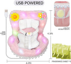Car Air Freshener Vent Clip with Light Used for Jelly Cat Car Seat,Have A Seat Compatible with Fuggler Accessories (Battery Type-Purple) s (USB Type-Pink)