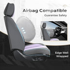 Coverado Seat Covers, Car Seat Covers Front Seats, Leather Seat Covers for Cars, Car Seat Protector Waterproof, Gray Car Seat Cushion, Front Carseat Cover Universal Fit for Most Cars Purple