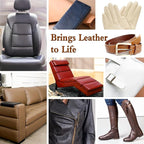 White Leather Repair Kit White Leather Dye Vinyl Paint Cream Purse Boat Seat Scratch Remover Couch Chair Car Interior Color Restorer Shoes Furniture Fade Scuff Stain Ink Mark Cover Recoloring Balm