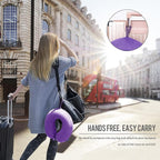 Neck Pillow for Travel Memory Foam - Airplane Pillows for Sleeping with Attachable Snap Strap Soft Washable Cover, Flight Pillow for Traveling, Car, Home, Provide Head Neck Support Rest Purple