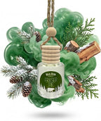 Fraser Fir Hanging Car Air Freshener Diffuser, Long Lasting Natural Fragrance Oil Car Freshener, Glass Bottle, Auto Air Deodorizer, Made in USA Toxin Free