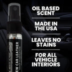 LANE’S Premium Car Air Freshener "New Car Leather" - 1oz Oil-Based, Long-Lasting Auto Scent Spray - Food, Pet, Odor Smell Deodorizer for Cars, Trucks, SUVs' Interior Leather, Carpet, Upholstery