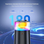 Smart Car Air Freshener with RGB Ambient Light, Galaxy Cloud Mist, Auto On/Off, Built-in Battery, Car Aroma Diffuser, Home, Office (4 Essential Oil Box), Long-Lasting Scent