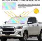 Windshield Sun Shade Foldable Car Front Window Covers for Car Accessories Sun Heat UV Rays Visor Protector Protection for Universal Cars SUV Truck (Rainbow)