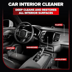 Carfidant Ultimate Car Interior Cleaner - Professional Stain and Odor Remover for Leather, Fabric, Carpet - Tesla Safe, Pet & Kid Friendly - Works on All Interior Surfaces - 18oz + Microfiber Towel