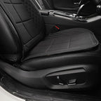 Car Seat Cushions, Car Seat Cover Foldable Portable Seat Cover for Back and Seat Cushions with Bottom Anti Slip Silicon(1 Pack/Black)