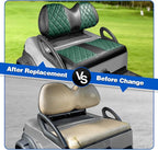 NOKINS Golf Cart Diamond Seat Covers Kit, Fit for Club Car Precedent OEM Standard Front Seat Cushion, Golf Cart Vinyl Seat Cover, No Nails Required