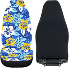 Universal Car Seat Cover Front Seats Only,Beautiful Tropical Hawaiian Flowers Automotive Car Interior Covers Aztec Decorative Seat Cover for Full Back and Seat for Cars Sedans Truck SUV Vans