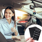 200 Sets Car Diffuser Bottles Empty Bulk Hanging Car Air Freshener Diffuser Bottles Bulk Glass Perfume Holder with Instruction Cards for Essential Oil Fragrance Pendant(Square,Black)