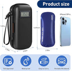 Insulin Cooler Travel Case, Portable Temperature Display Medicine Travel Cooler, Diabetes Case with 2 Reusable Ice Packs TSA Approved for Diabetic Supplies Patent Pending(Black)