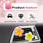 6Pcs Multicolor Pentapetal Flower Car Air Fresheners Vent Clips, Flower Air Vent Clips Pink Beach Flower Air Vent Clips, Air Conditioning Outlet Clip Car Accessories for Women
