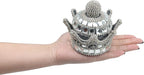Crown Air Freshener for Car, Crystal Fragrance Diffuser, Air Freshener Holder, Crystal Crown Fresheners Ornament Bottle for Car Dashboard Interior Home Office Decoration (Silver, No Perfume)