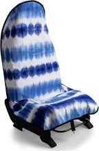 Waterproof Sweating Car Seat Cover for Post Gym Workout, Running, Swimming, Beach and Hiking, Universal Fit Non-Slip Bucket Seat Protector for Cars SUV Trucks, Machine Washable (Blue & White)