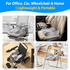 Seat Cushion for Tailbone & Sciatica Pain Relief - Plush Yet Supportive Ergonomic Memory Foam Chair Cushions for Office Chair, Car, Wheelchair,Airplane & Long Sitting(Light Gray)