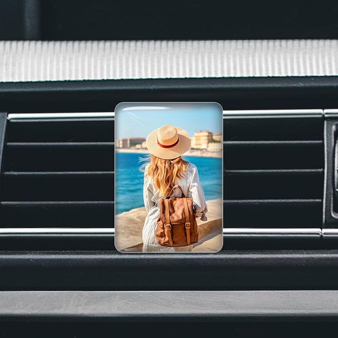 Custom Aromatherapy Air Vent Clip with Photo - Personalized Crystal Air Freshener - Scented Crystal Clip for Car Interior Decoration
