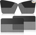 Car Front & Rear Side Window Sunshade, Magnetic Automotive Windshield Privacy Curtain with Half Shade, Mesh Sun Protection Cover Blocks Heat, Glare, UV Rays for Driver Passenger (4PCS)