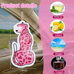 Tallew 8 Pcs Scented Pink Car Freshies Hanging Air Freshener Pink Car Freshener Slice Pendant Scented Diffuser for Interior Air Accessories Home Gift Supplies(Heart)