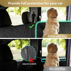 F-color SUV Cargo Liner for Dogs - Waterproof Pet Cargo Liner with Side Flaps, Comfort Dog Cargo Cover with Bumper Flap, Scratchproof Non-Slip Large for Full-Size SUVs Vans, 55 x 93 Inch, Black