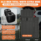 Car Air Mattress Bed: Inflatable Back Seat Air Mattress for Car, Thick Camping Sleeping Pads with 2 Pillows & Air Pumps, Fits Sedan/Truck/SUV, Black