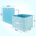 Sanrio Cinnamoroll Car Trunk Organizer and Storage Bin - Collapsible Simple Compartment Convenient Heavy Duty, Fold Up for Easy Storage Box, Automotive Seat Cargo Groceries Tools - 12.5L x 12.5W x 9H
