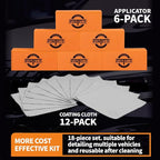 6PCS Ceramic Applicator Sponge Blocks with Suede Coating & Ergonomic Grip – Premium Car Detailing Kit for Ceramic Coating, Nano Coat, Wax & Paint Protection – Reusable & Scratch-Free Design