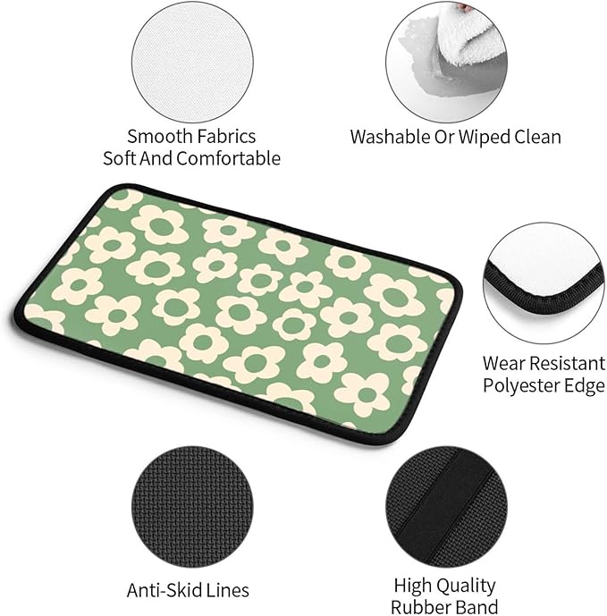 Vintage Groovy Flowers Auto Center Console Cover Pad Car Armrest Seat Box Cover Cushion Universal for Most Vehicle SUV Truck Car Accessories Decor