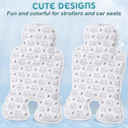 Pinkunn Gel Car Seat Baby Cooling Pad for Summer Breathable Stroller Cooler Pad Multifunctional Carseat Cooling Mat for Baby Child Dining Chair Safety Seat Stroller(White,Fox)