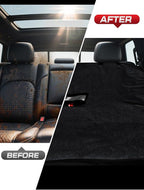 Waterproof Towel Back Seat Cover for Car, Truck, Van & SUV – Durable Rear Bench Seat Cover for Kids & Dogs, Seat Back Protector Easy to Install (Black)