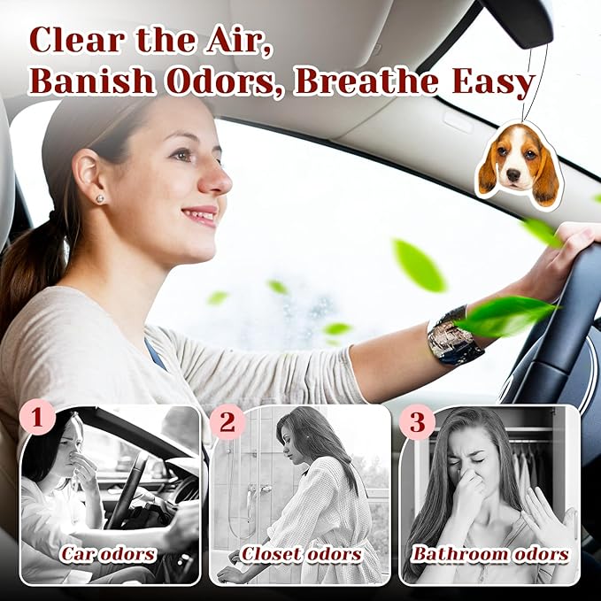 Custom Car Air Freshener with Picture, Personalized Double Sided Photo air Freshener, Hanging Ornament for Car Interior Decor Wardrobe Bathroom (Irregular Shapes)