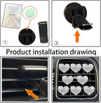 8Pcs Silver Bling Heart Air Vent Clips, Crystal Heart Air Fresheners Vent Clips Car Diffuser Vent Clip Rhinestone Car Decoration Car Interior Decor Cute Car Accessories for Women，Interior Accessories